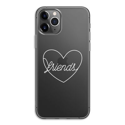Friends heart pastel: iPhone 11 Pro Transparant Hoesje