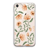 Peachy flowers: iPhone 8 Transparant Hoesje