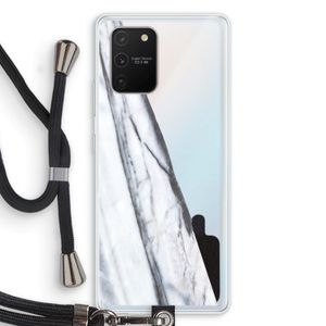 Gestreepte marmer: Samsung Galaxy S10 Lite Transparant Hoesje met koord