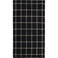 Cawö Cawö Two-Tone Karo Handdoek schwarz 50/100
