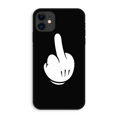 Middle finger black: iPhone 11 Tough Case