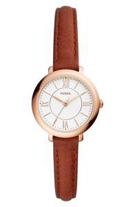 Fossil Dameshorloge Jacqueline Leder Braun ES3842 horloge