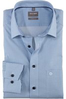 OLYMP Luxor Comfort Fit Overhemd blauw/wit, Motief