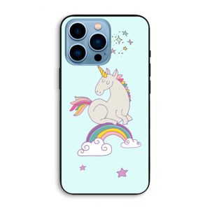 Regenboog eenhoorn: iPhone 13 Pro Max Biologisch afbreekbaar hoesje