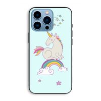 Regenboog eenhoorn: iPhone 13 Pro Max Biologisch afbreekbaar hoesje