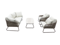Calera 4 piece loungeset aluminium bronze/belt toffee/wool white AW - Yoi