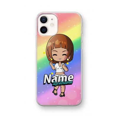 Chibi Maker vrouw: iPhone 12 mini Transparant Hoesje