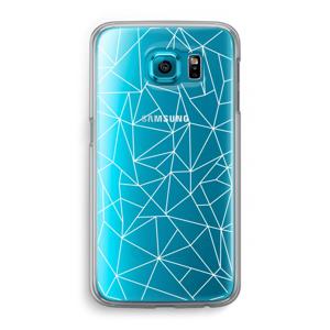 Geometrische lijnen wit: Samsung Galaxy S6 Transparant Hoesje