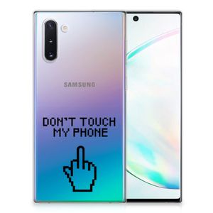 Samsung Galaxy Note 10 Silicone-hoesje Finger Don't Touch My Phone