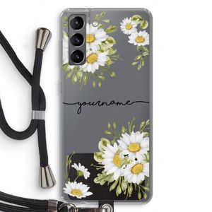 Daisies: Samsung Galaxy S21 Transparant Hoesje met koord