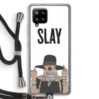 Slay All Day: Samsung Galaxy A42 5G Transparant Hoesje met koord