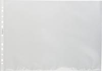 Pergamy geperforeerde showtas, ft A3 landscape, 11-gaatsperforatie, gekorrelde PP, pak van 100 stuks