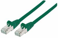 Intellinet 740906 RJ45 Netwerkkabel, patchkabel CAT 6A S/FTP 3.00 m Groen Folie afscherming, Afscherming gevlochten, Afgeschermd, Geschikt voor HDMI, - thumbnail