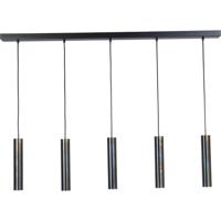 Masterlight Eetkamer hanglampRun 5 dappled oil pendels - 2381-05-66-130-5