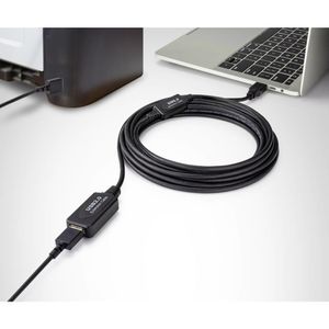 Renkforce USB-kabel USB 2.0 USB-A stekker, USB-A bus 5.00 m Zwart Actief met signaalversterking RF-4535052