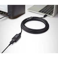 Renkforce USB-kabel USB 2.0 USB-A stekker, USB-A bus 20.00 m Zwart Actief met signaalversterking RF-4535088 - thumbnail