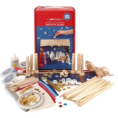 Creativ Company Houten kerststal knutselset