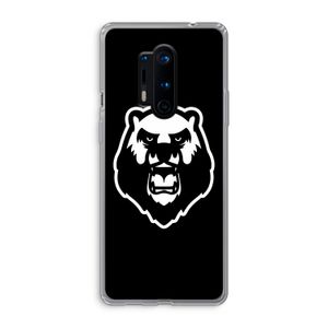 Angry Bear (black): OnePlus 8 Pro Transparant Hoesje