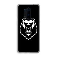 Angry Bear (black): OnePlus 8 Pro Transparant Hoesje