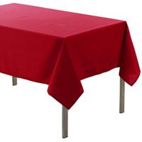 Tafelkleed voor binnen - Rood - polyester - 140 x 200 cm - Basic eettafel tafelkleden - thumbnail