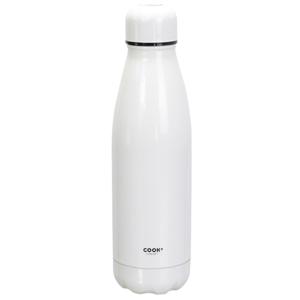 Travel drinkfles voor warme en koude dranken - wit - roestvrij staal - met schroefdop - 500 ml