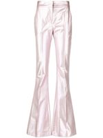 Genny pantalon évasé à effet métallisé - Rose