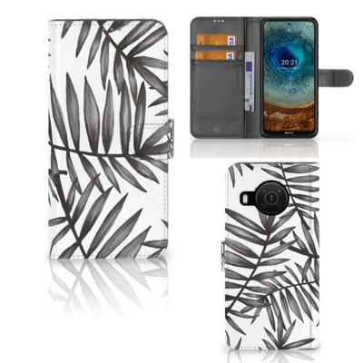 Nokia X10 | Nokia X20 Hoesje Leaves Grey Nokia X10 | Nokia X20 Hoesje Leaves Grey