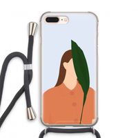 Leaf: iPhone 8 Plus Transparant Hoesje met koord
