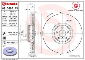 Remschijf BREMBO, Remschijftype: Binnen geventileerd, u.a. für BMW, Rolls-Royce