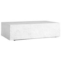 Audo Copenhagen Plinth Low salontafel 60x100 Carrara marmer wit - thumbnail