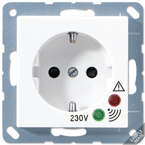 Jung AS500 wandcontactdoos creme met beschermingscontact 16 A 250V