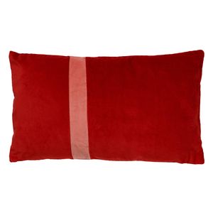 Dutch Decor - PIPPA - Sierkussen velvet Aurora Red 30x50 cm - rood