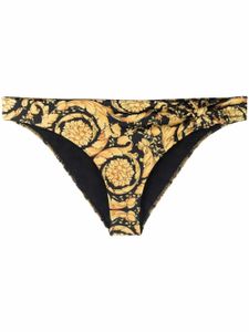 Versace bas de bikini à logo brodé - Jaune