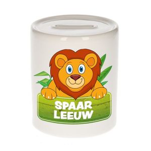 Kinder spaarpot met leeuwen print 9 cm   -