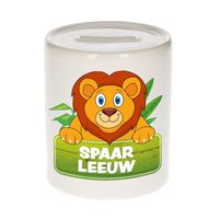 Kinder spaarpot met leeuwen print 9 cm   - - thumbnail