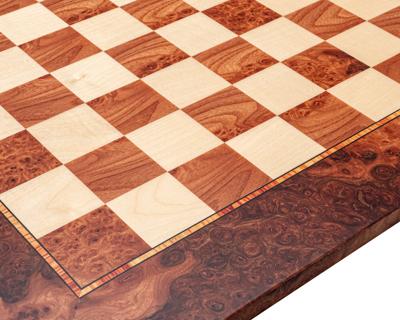 44 cm Mastellone Giuseppe Esdoornhout Ingelegd Schaakbord