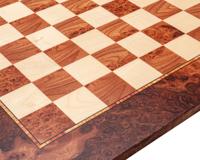 44 cm Mastellone Giuseppe Esdoornhout Ingelegd Schaakbord
