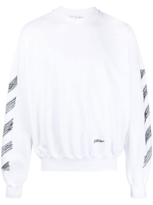 Off-White sweat à imprimé Scribble Diag - Blanc