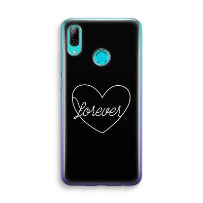 Forever heart black: Huawei P Smart (2019) Transparant Hoesje