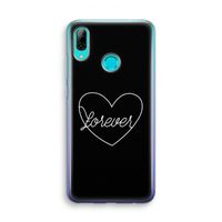 Forever heart black: Huawei P Smart (2019) Transparant Hoesje