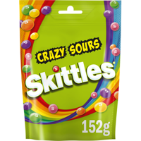 Skittles Crazy sours vegan zure snoepjes 152g bij Jumbo