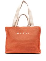 Marni grand sac cabas Shopper - Orange - thumbnail