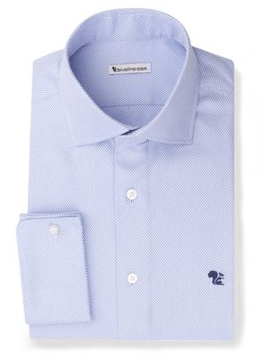 BIDFILIANO - blauw dobby overhemd - Bedford 2
