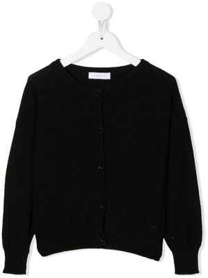 Monnalisa cardigan à encolure ronde - Noir