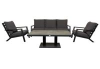 Qopps Atlanta loungeset 3zits 2 loungestoelen met Gooks up down tuintafel