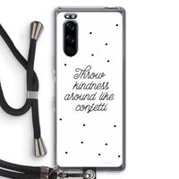 Confetti: Sony Xperia 5 Transparant Hoesje met koord