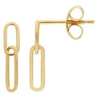 Glow 206.0525.00 Oorhangers Paperclip geelgoud 3 x 14 mm