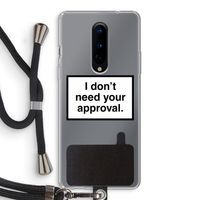 Don't need approval: OnePlus 8 Transparant Hoesje met koord