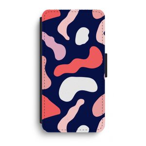 Memphis Shapes Pink: iPhone XR Flip Hoesje