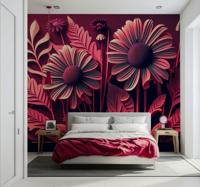 Digitale natuur Hoofd slaapkamer fotobehang